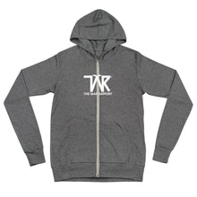 Load image into Gallery viewer, TWR White Logo zip hoodie
