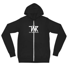 Load image into Gallery viewer, TWR White Logo zip hoodie
