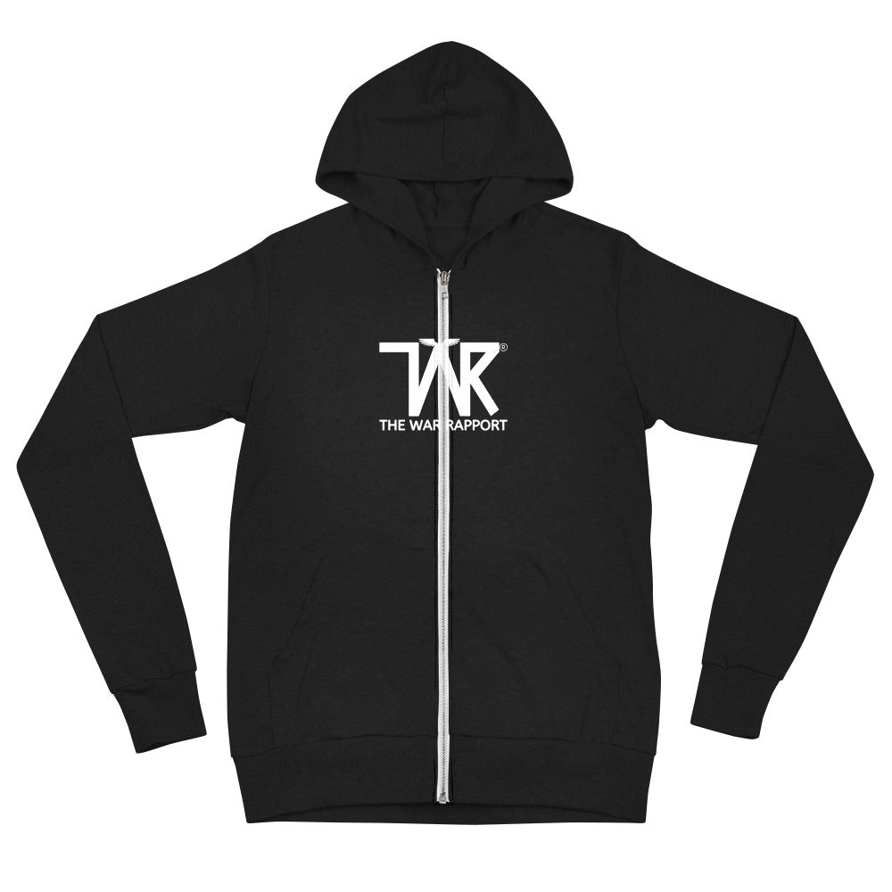 TWR White Logo zip hoodie